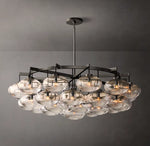 Cabrette Clear Glass Round Chandelier 60"