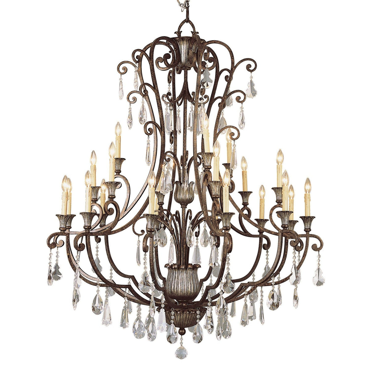 Globe Lighting Crystal Flair Twenty-One Light Crystal Chandelier with Crystal