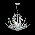 Contemporary Crystal Chandelier in polished chrome finish