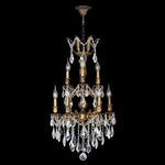20-Light Antique Bronze Finish with Clear-Crystals Chandelier