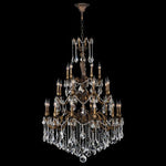 Corp Versailles 25-Light Antique Bronze Finish with Clear-Crystals Chandelier