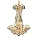 Godiva Gold Nine-Light 16-Inch Chandelier with Swarovski Spectra Clear Crystal