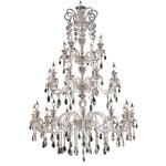 Chrome Twenty-Four Light 44-Inch Chandelier with Royal Cut Clear Crystal