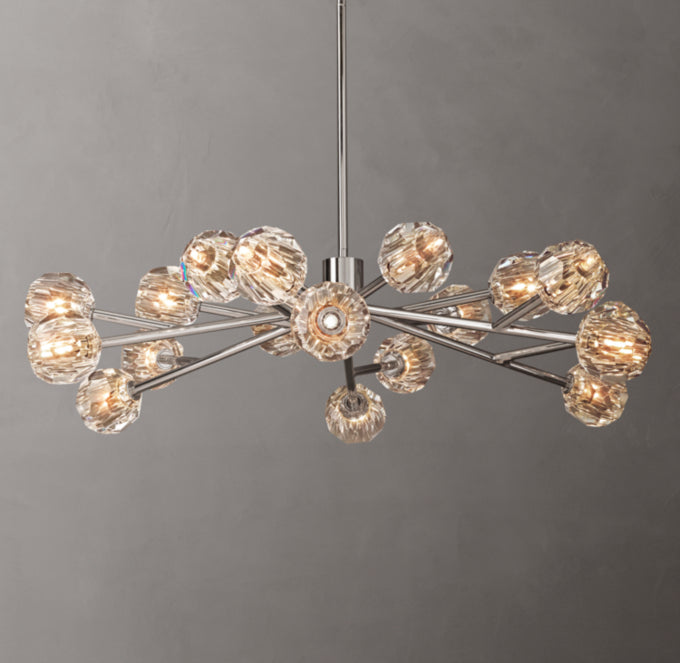 Boule De Cristal Clear Glass Round Chandelier 48"