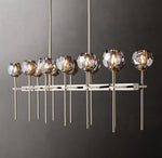 Boule De Cristal Smoke Glass Double Linear Chandelier 60"
