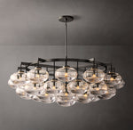Cabrette Clear Glass Round Chandelier 60"
