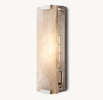 Hand-Carved Alabaster Grand Sconce