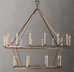 19TH C. ENGLISH OPENWORK TWO-TIER ROUND CHANDELIER 62"