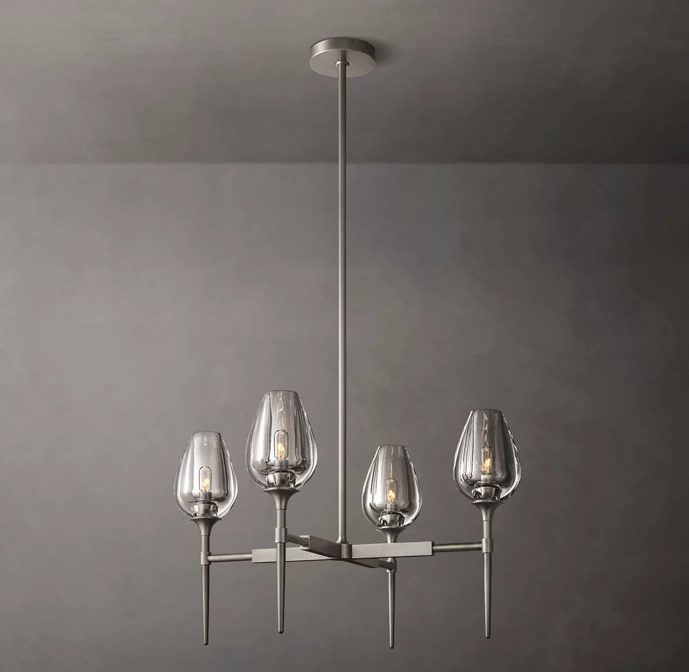 Tulip Round Chandelier 27"