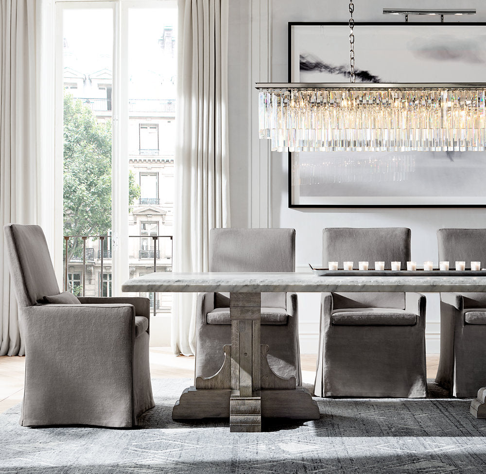 1920s Odeon Rectangular Chandelier 72"