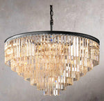 Vintage Odeon Circular Chandelier 44"