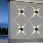 Creative Starlight Decorative LED Waterproof Black Modern Wall Lamp