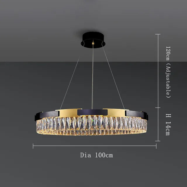 Siena Contemporary Crystal Light Fixture