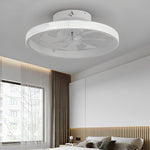 Round Inverter Mute LED Dimmable Modern Bladeless Ceiling Fans with Remote
