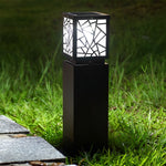 Retro LED Waterproof Black Modern Solar Path Lights Outdoor Lawn Light