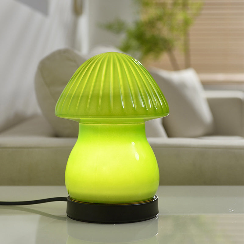 Lovely Glass LED Mushroom Baby Lamp