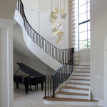 Irregular Curl Acrylic Paper Stepless Dimming LED Nordic Chandelier