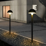 Creative Mushroom Shape Outdoor Waterproof LED Black Modern Lawn Lamp