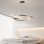 Circular Wave Rings Three Step Dimming Minimalist Nordic Chandelier