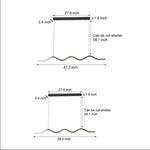 1-Light Black Wave Linear LED Pendant Light