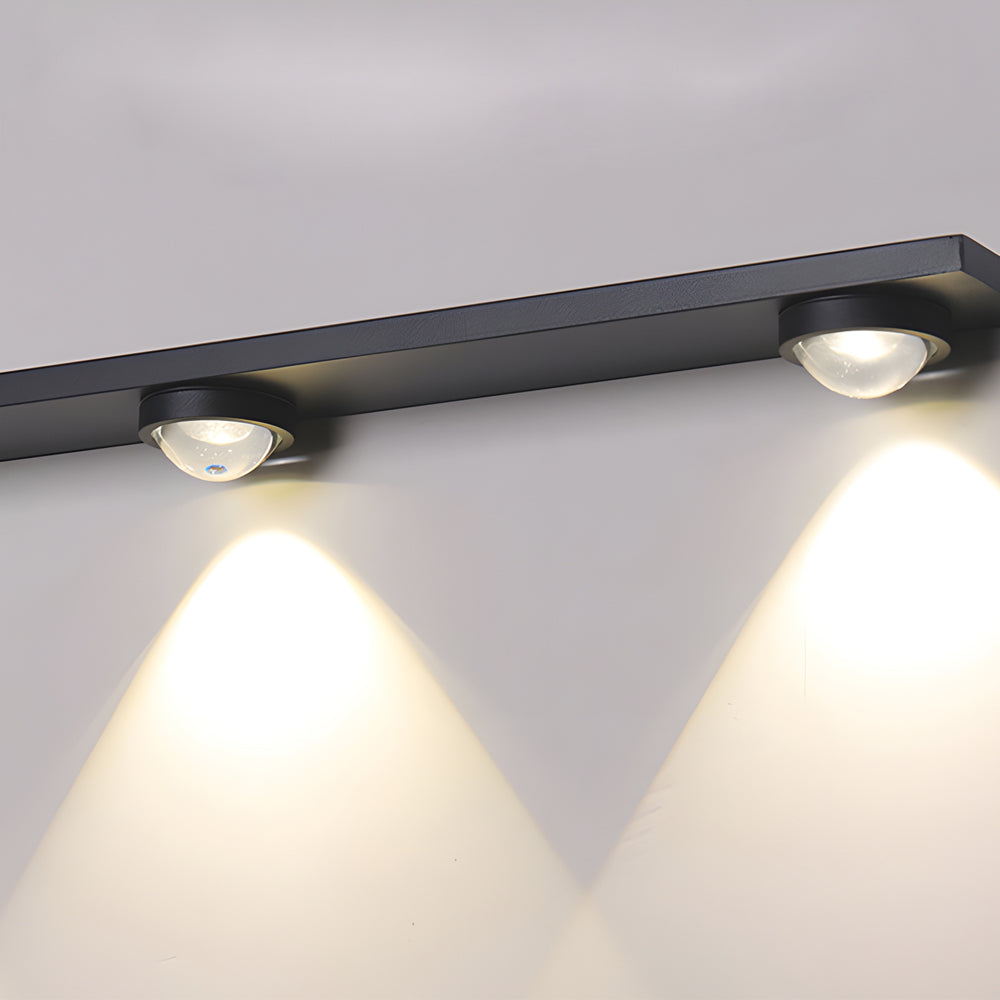 Modern Aluminum Black Long Bar Wall-Washing LED Ceiling Light - 3/4/5-Light