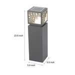 Snowflakes Decor LED Waterproof Black Modern Solar Outdoor Lawn Lamp