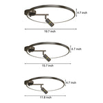 Circular with Adjustable Spotlights Three Step Dimming Modern Ceiling Lamp