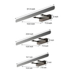 Minimalist Matte Black LED Bathrooms Vanity Light Bar with Acrylic Surround Lighting