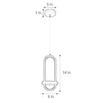 Artistic Rounded Rectangle LED Modern Pendant Lighting Kitchen Island Lighting