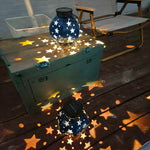 Waterproof Creative LED Stars Projection Portable Solar Outdoor Lanterns
