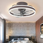 Round Stepless Dimming LED 360° Rotating Modern Ceiling Fan Light