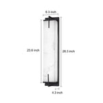 Resin Rectangular Waterproof LED Black Modern Outdoor Sconce Lighting