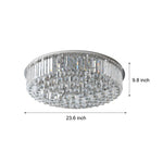Round Light Luxury 3 Step Dimming Modern Crystal Ceiling Light Fixture
