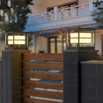 Square LED Waterproof Modern Solar Deck Post Lights Pillar Light Post Caps Lights