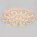 16 Lights Flower Dimmable LED White Nordic Ceiling Lights Flush Mount Lighting