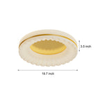 Simple Round Acrylic Three Step Dimming LED Modern Ceiling Light Fixture