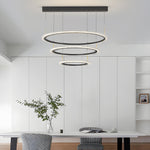 Simple Ring Three Step Dimming Circles Modern Chandelier Hanging Lights