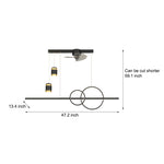 3 Step Dimming Creative Projection Modern Dining Room Chandelier with Fans