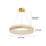 Simple Circle Clouds Ring Three Step Dimming LED Modern Chandelier