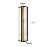 Modern Black LED Indoor/Outdoor Wall Lights with Resin Marble Shade