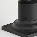 Striped Glass Shade LED Waterproof Black Modern Outdoor Post Lights