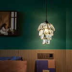 1-Light Mini Crystal Small Pendant Light