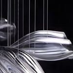 Luxury Flowers Handcrafted Art Glass 3 Step Dimming Modern Chandelier