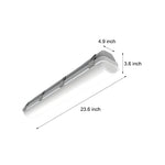 23-inch White Linear Vapor Tight LED Flush Mount Ceiling Light
