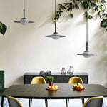 Minimalist Glass UFO LED Black Nordic Chandelier Kitchen Pendant Lighting