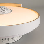 Modern 6-Speed Bladeless Ceiling Fan with Dimmable LED Light- Round