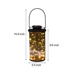 Portable Solar Lanterns - Glass Cylinder Firefly Jar LED Lights