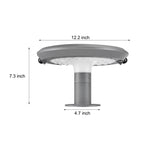 Simple Round LED Solar LED Post Light with Dual Motion Sensor