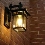 Glass LED Waterproof Retro Outdoor Wall Lamp Wall Sconce Lighting without Bulb