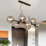 8 Lights Glass Shade LED Postmodern Chandelier Dining Room Light Fixtures